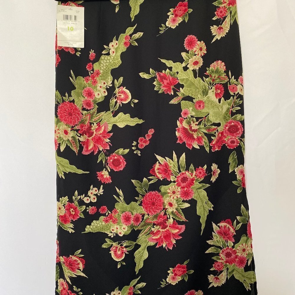 Vintage Floral Pencil Maxi Skirt